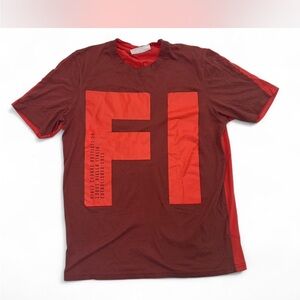 Fila Men's Dark Red/Burgundy Graphic Tee